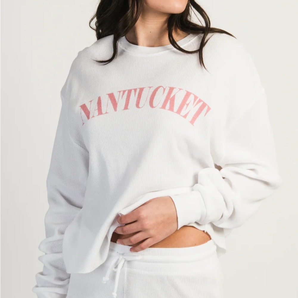 Harlow Winnie Long Sleeve Waffle - Nantucket Sz M